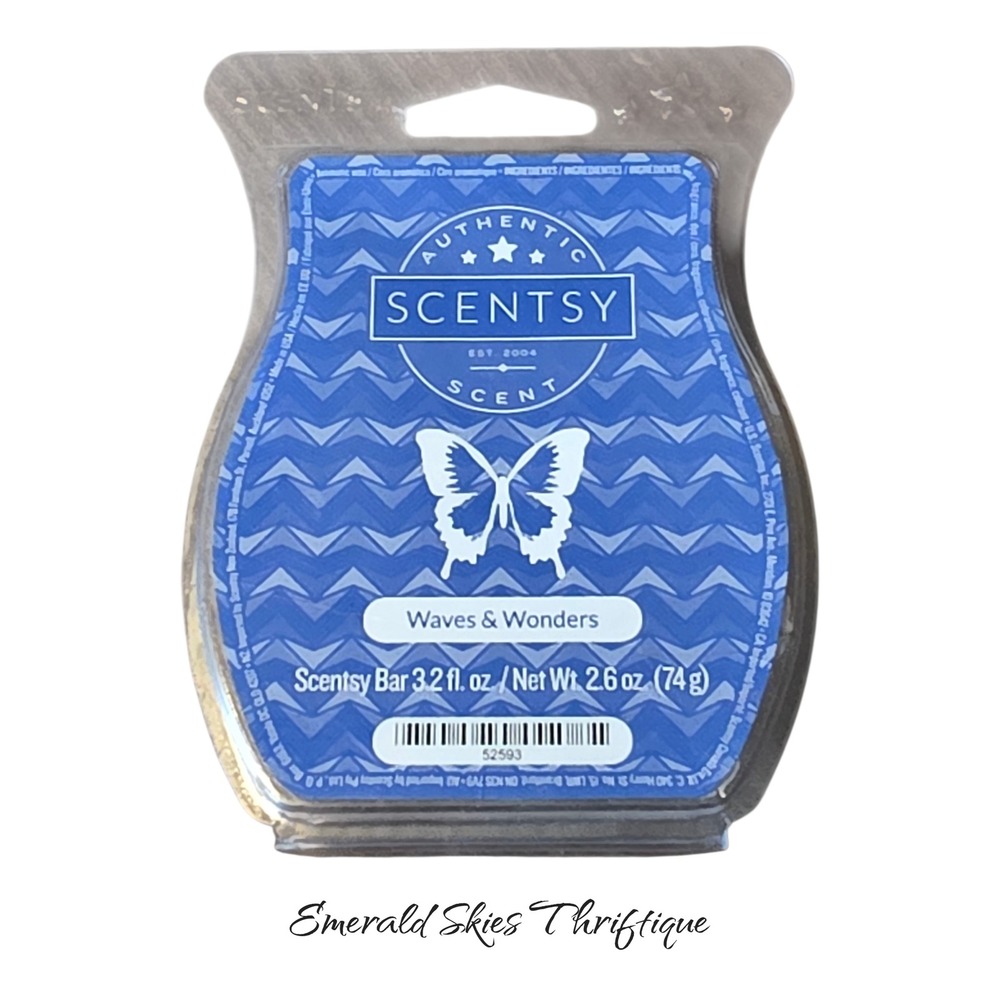 Scentsy waves & wonder wax bar. Wax melt New. Free shipping